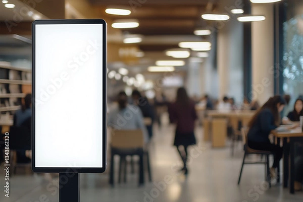 Obraz Blank Billboard, Modern Library Mockup