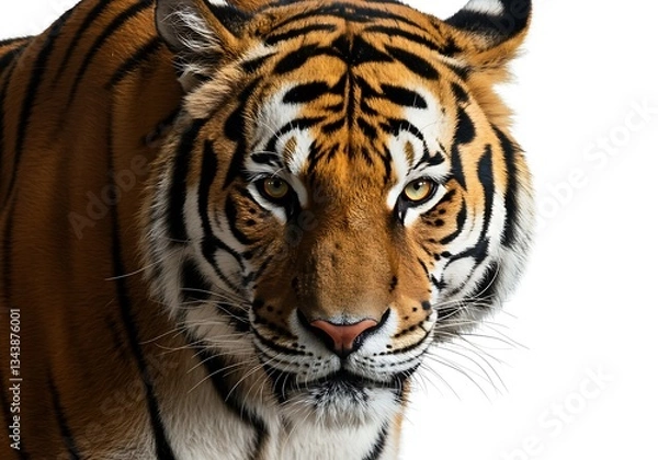 Fototapeta Close-up of a Majestic Tiger's Face. Generative Ai