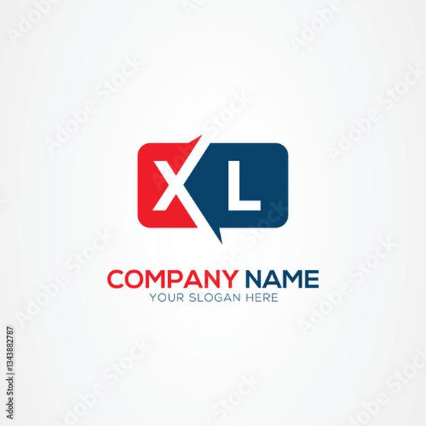 Fototapeta XL or LX Creative Modern Letters Logo Design Element