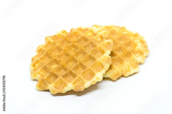 Obraz waffles isolated on white background
