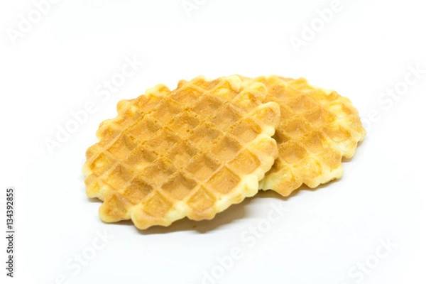 Obraz waffles isolated on white background