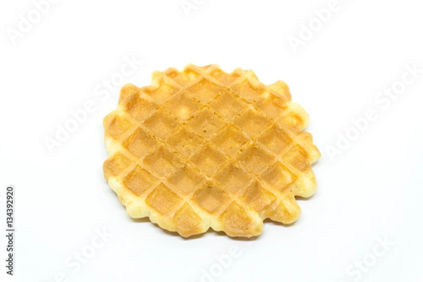 Fototapeta waffles isolated on white background