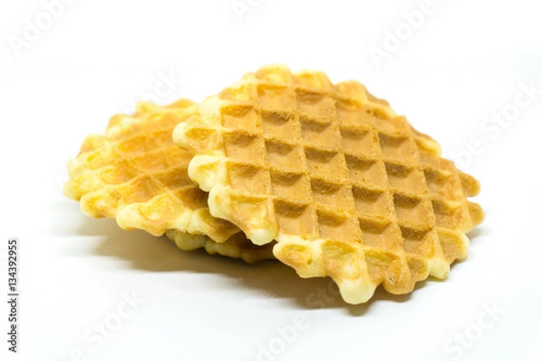 Fototapeta waffles isolated on white background