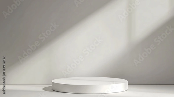 Fototapeta white tone color background with small podium, 화이트, 단상, 포디움 12