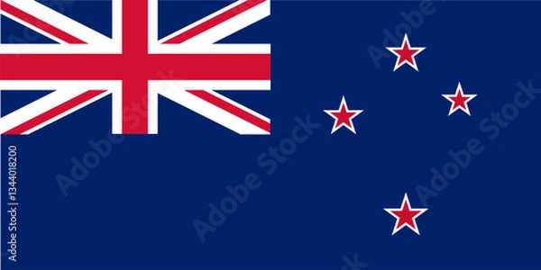 Fototapeta Flag of New Zealand – Editable EPS Vector in High Resolution