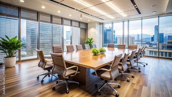 Obraz Smooth and clean Business office metting room 