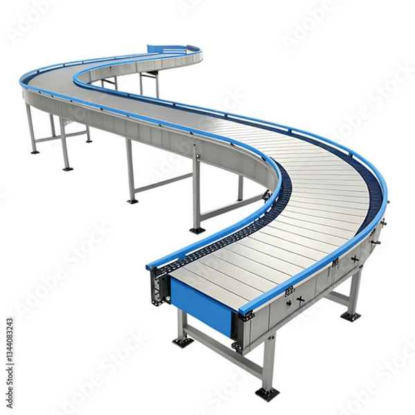 Obraz Curved Conveyor Belt System