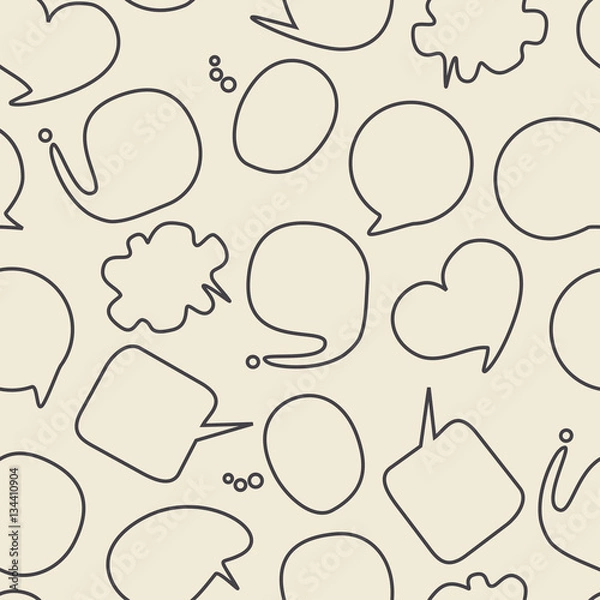 Fototapeta Speech bubbles seamless pattern