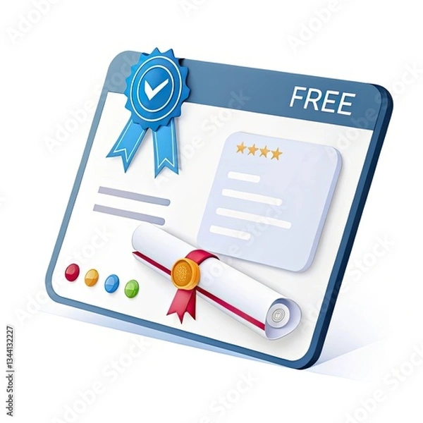 Obraz red clipboard with pen