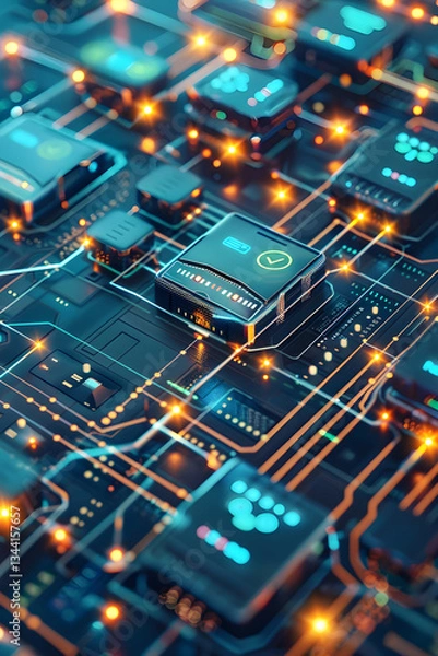 Fototapeta Illustration of Virtual Machine High Availability in a Network Infrastructure Environment