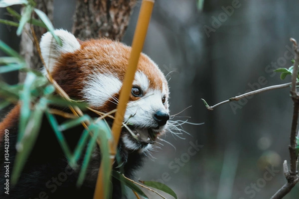 Obraz cute red panda close up