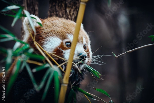 Obraz cute red panda close up