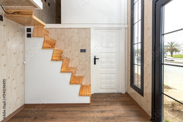 Fototapeta Modern tiny house interior.