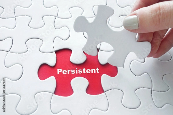 Fototapeta Persistent on jigsaw puzzle