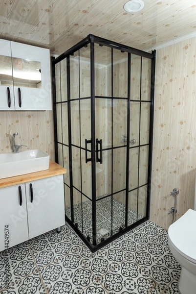 Fototapeta Modern tiny house interior.