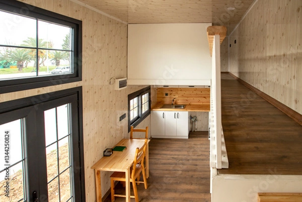 Fototapeta Modern tiny house interior.