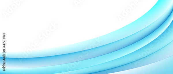 Obraz curve shape design green turquoise abstract and blue gradient on transparent background banner