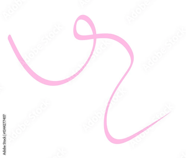 Fototapeta Abstract doodle hand drawn curved stroke shape