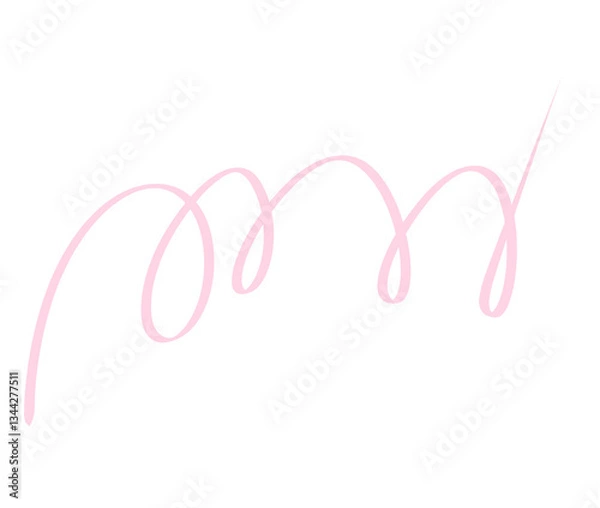 Fototapeta Abstract doodle hand drawn curved stroke shape