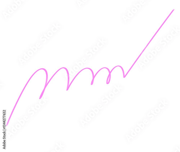 Fototapeta Abstract doodle hand drawn curved stroke shape