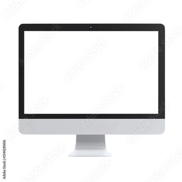 Fototapeta computer monitor isolated on white
