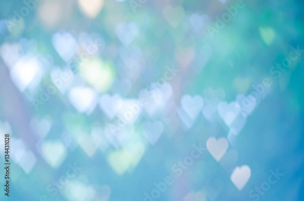 Fototapeta Abstract heart shape bokeh for use as background