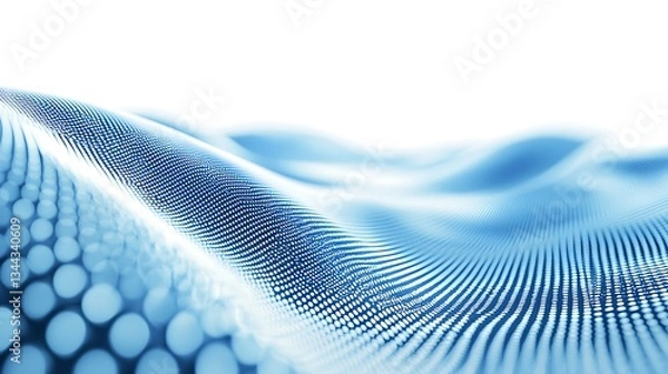 Obraz Abstract blue dot pattern waving; futuristic tech background for innovative concepts