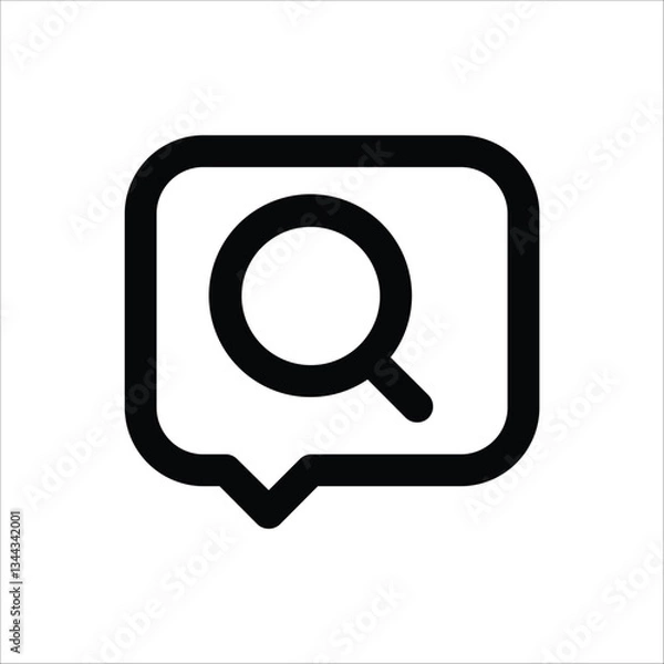 Obraz A simple speech bubble icon, ideal for representing communication, chat, or messaging.