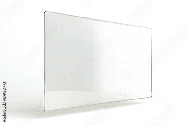 Obraz A transparent glass screen with a subtle grid pattern, showcasing modern technology and design.