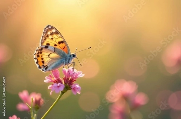 Obraz Monarch Butterfly on Echinacea Purple coneflower