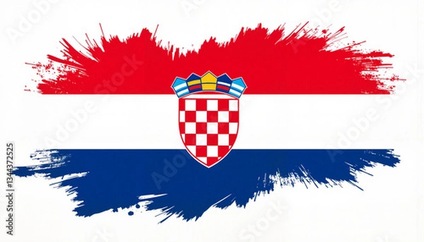 Obraz Croatia flag artistic representation with modern design technique, creativity