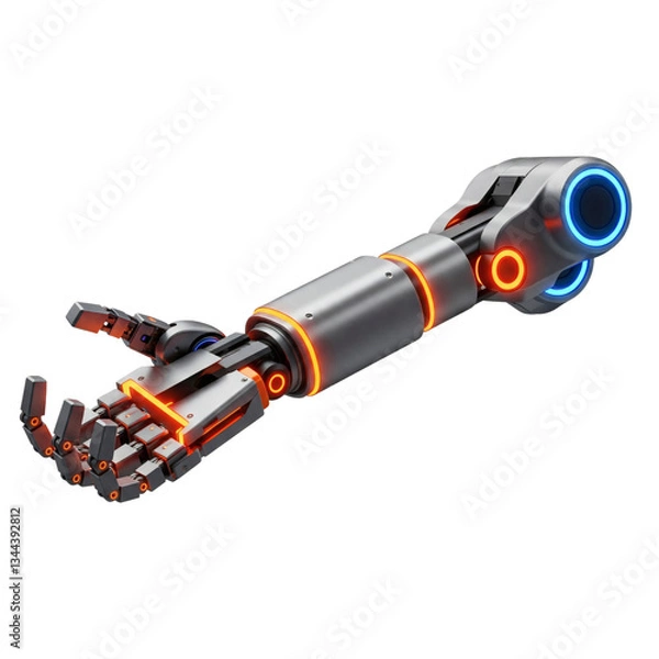 Fototapeta Robotic arm on transparent background