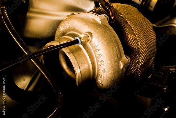 Fototapeta Turbocharged Power: The Heart of an Engine