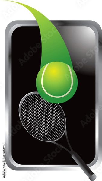 Obraz Silver framed tennis ball