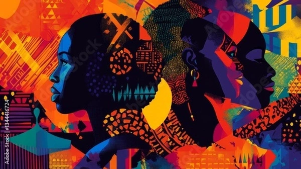 Fototapeta Cultural empowerment artistry urban landscape digital artwork vibrant environment abstract viewpoint identity and expression