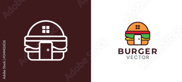 Obraz Burger house vector logo design 