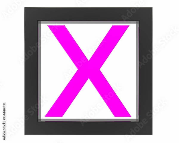 Fototapeta pink Correct mark symbol