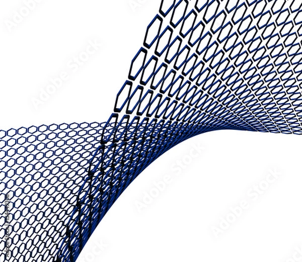 Obraz 3d illustration hexagons background