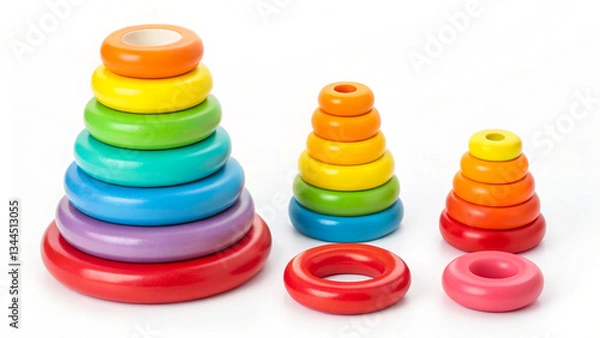 Obraz  Colorful Stacking Rings for Early Childhood Development
