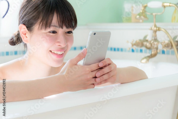 Obraz 女性　風呂