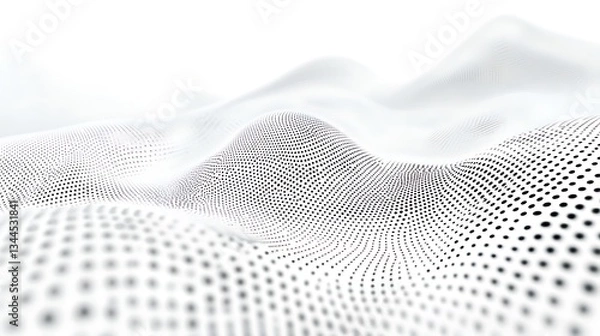 Obraz Abstract dotted waves pattern background for presentation, banner, wallpaper
