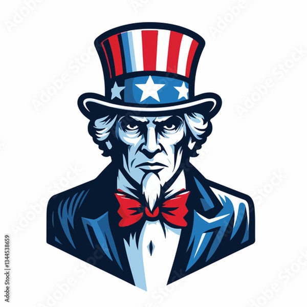 Obraz uncle sam vector image one white background