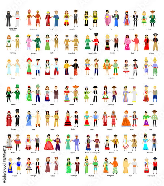 Obraz the nationality set