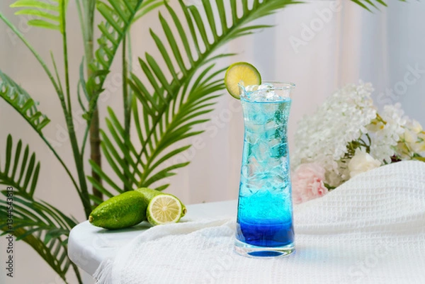 Obraz Fruity drinks on a fresh background