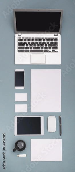 Fototapeta top view tall corporate design banner