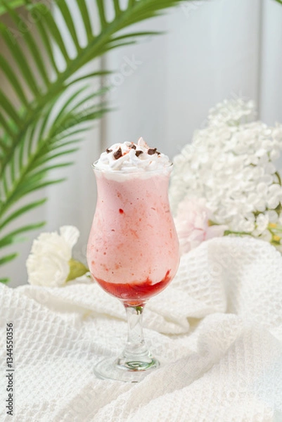 Obraz Fruit sundae on a simple background