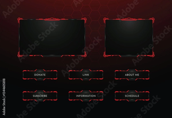 Obraz This is a set of customizable streaming overlays, featuring a sleek, futuristic design.