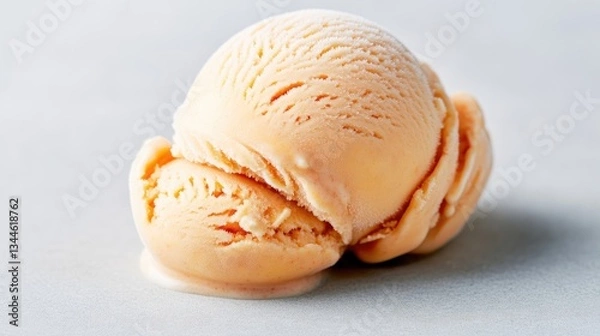 Obraz Close-up of a scoop of orange ice cream
