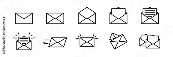 Obraz Envelope icon set.