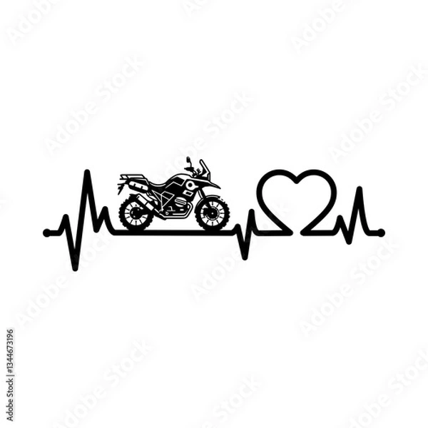 Obraz ouring Motorcycle Heartbeat